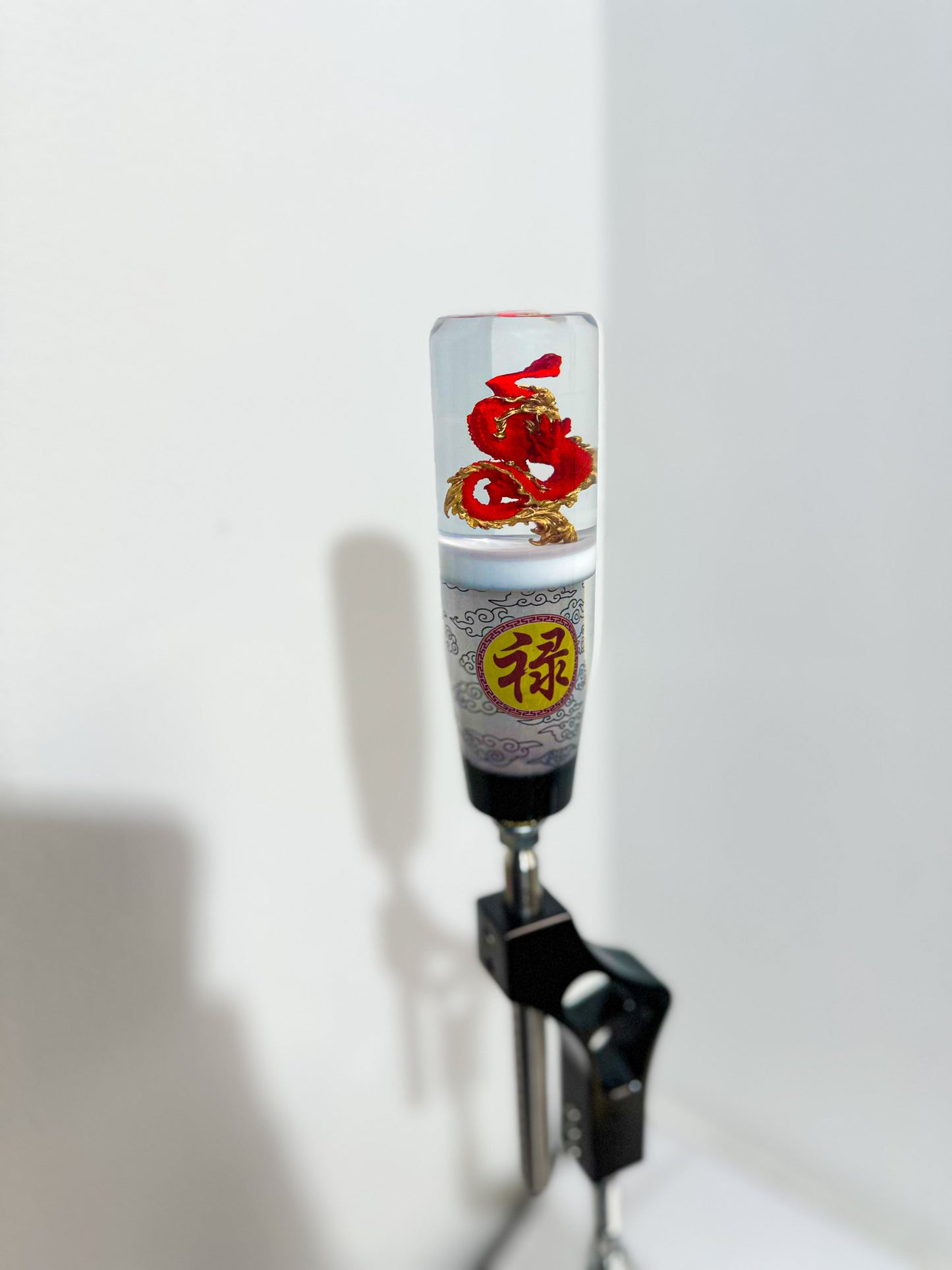 Shop the Chinese Dragon Shift Knob with 3D red & gold dragon in resin. Weighted resin gear knob fits most manual & automatic cars with adapters for universal fit.