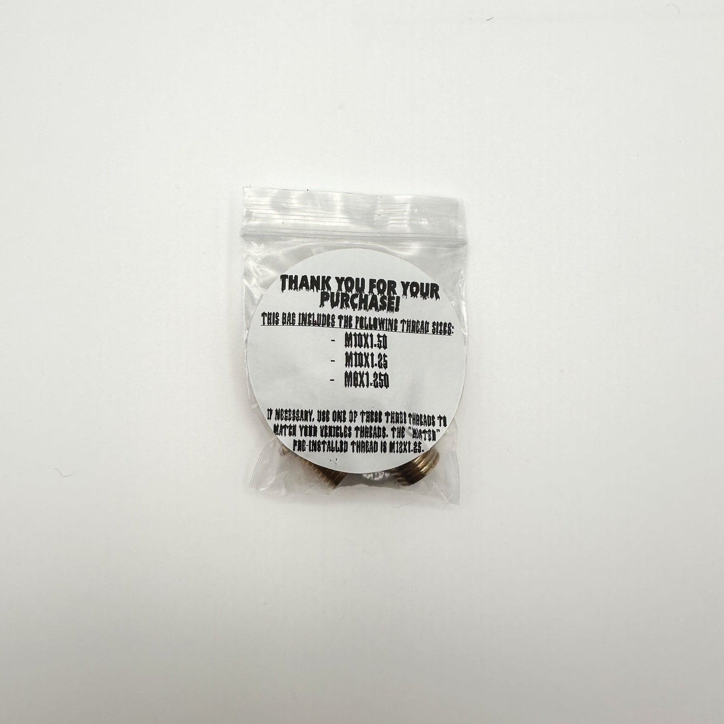 Pack of 3 threaded shift knob inserts โ universal fit adapters for custom manual gear shifters, durable metal threads for M10x1.5, M10x1.25, and M8x1.25 compatibility