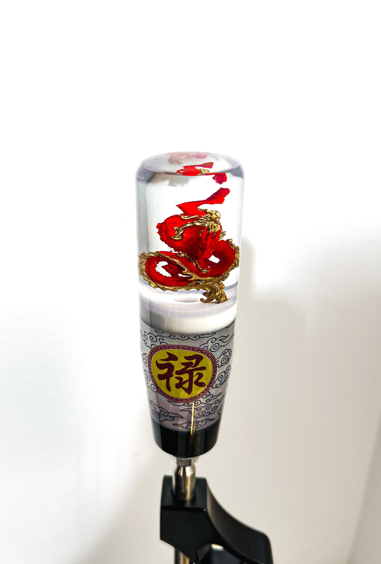 Shop the Chinese Dragon Shift Knob with 3D red & gold dragon in resin. Weighted resin gear knob fits most manual & automatic cars with adapters for universal fit.