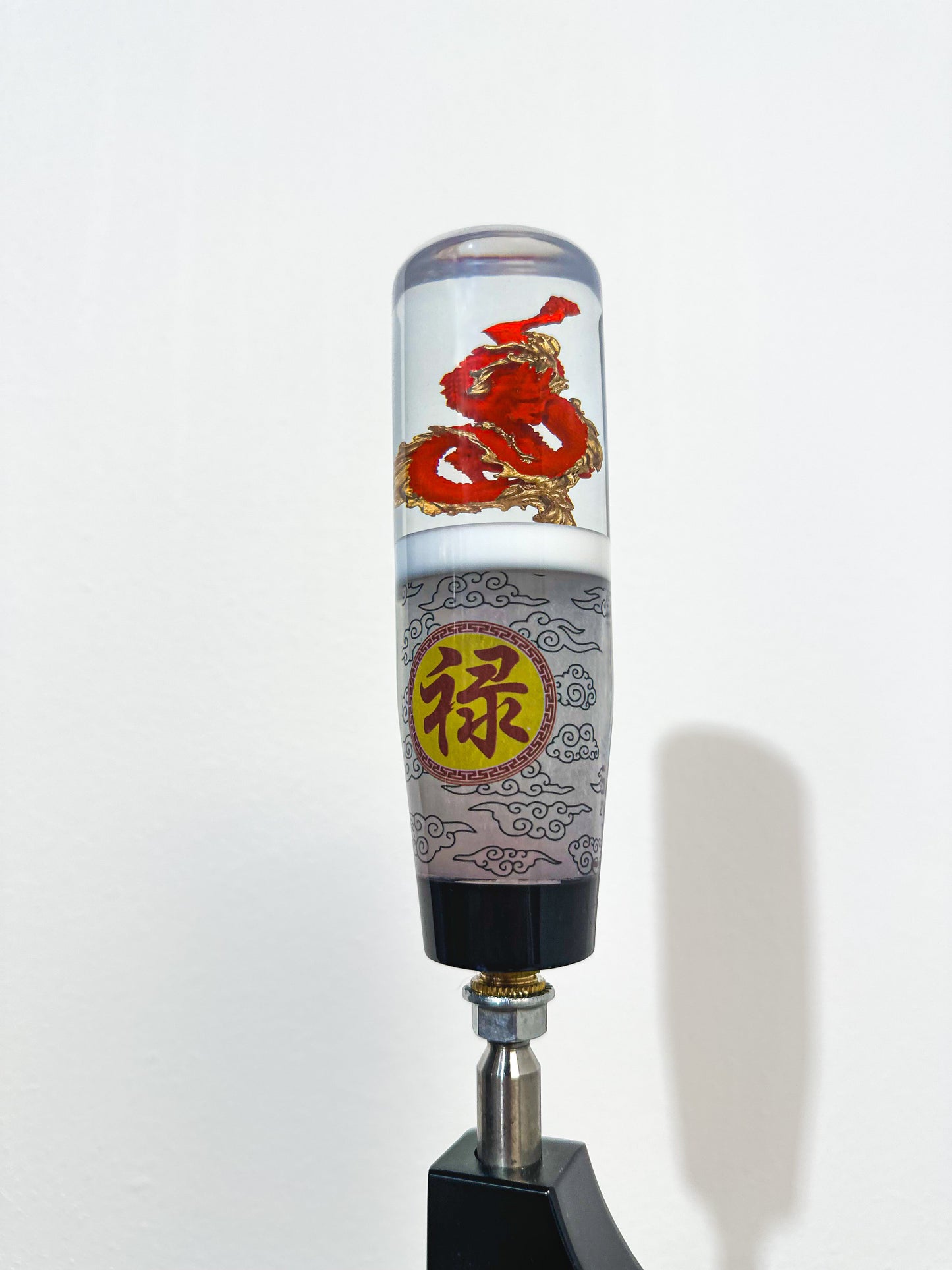Shop the Chinese Dragon Shift Knob with 3D red & gold dragon in resin. Weighted resin gear knob fits most manual & automatic cars with adapters for universal fit.