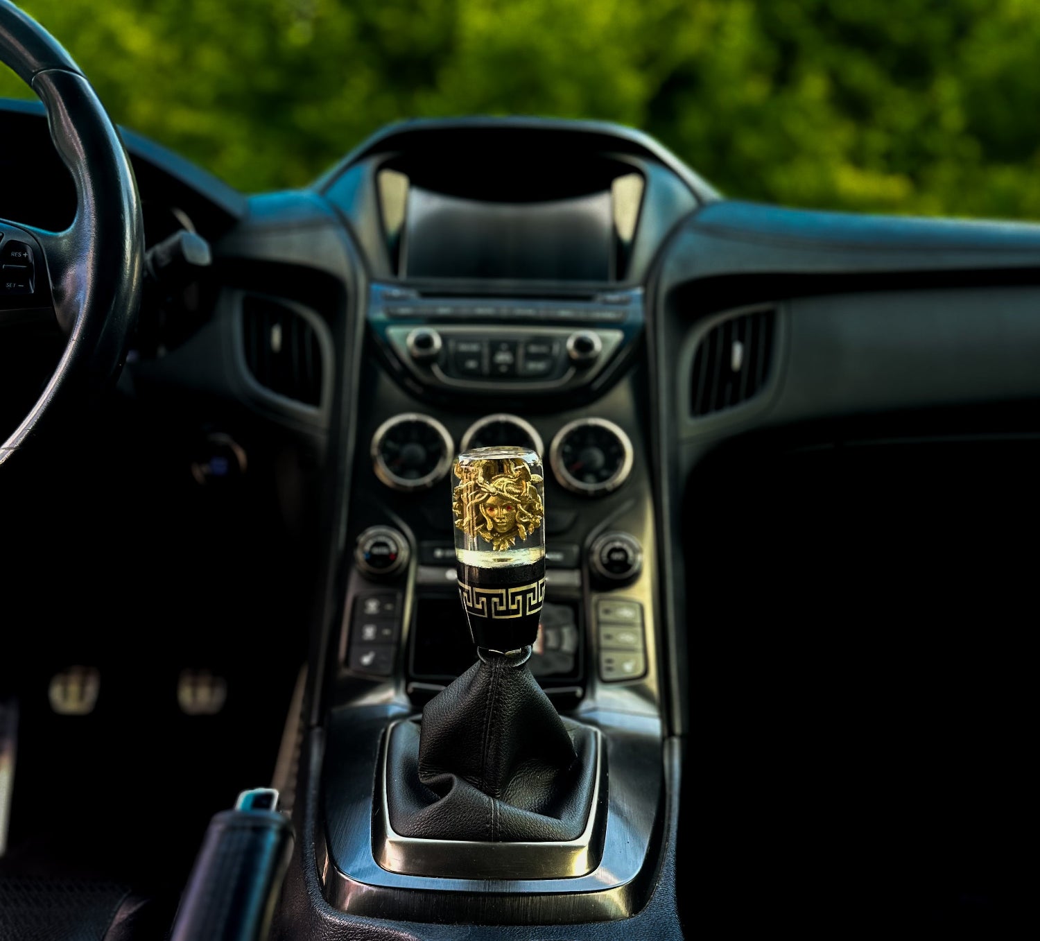 shift knob gold medusa shifter for cars that are manual