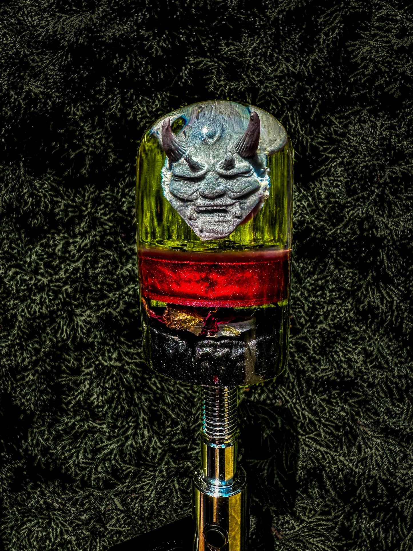 JDM Demon Samurai Shift Knob | Flowers | Resin | Nice Knob, Bro