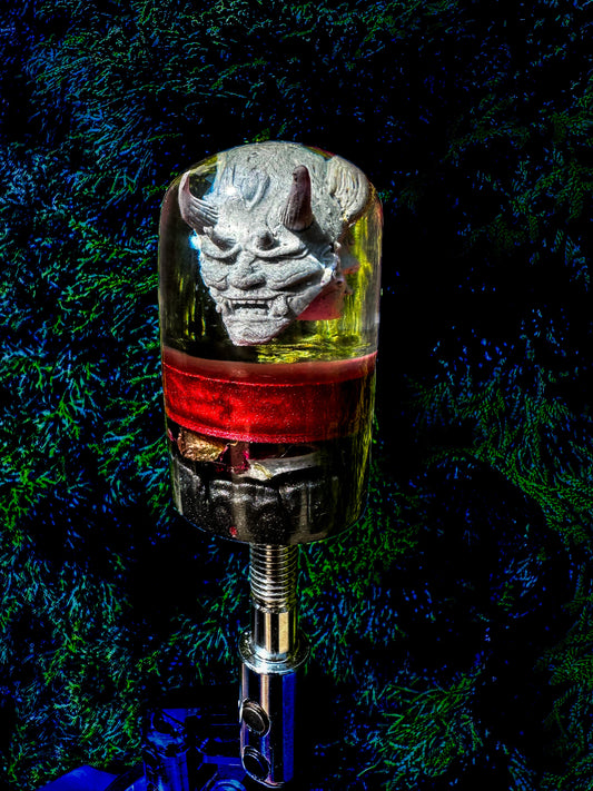 JDM Demon Samurai Shift Knob | Flowers | Resin | Nice Knob, Bro