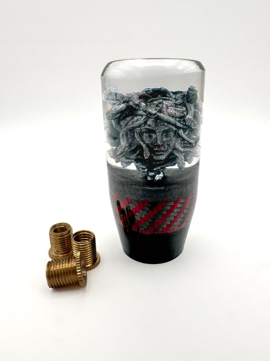 🐍🔥 Medusa Carbon Fiber Resin Shift Knob | Weighted | Choose Your Carbon Color