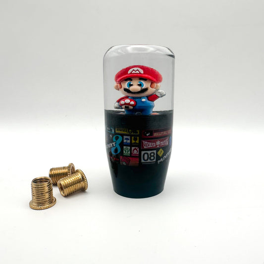 Super Mario Shift Knob for Nintendo manual cars and a custom universal fit