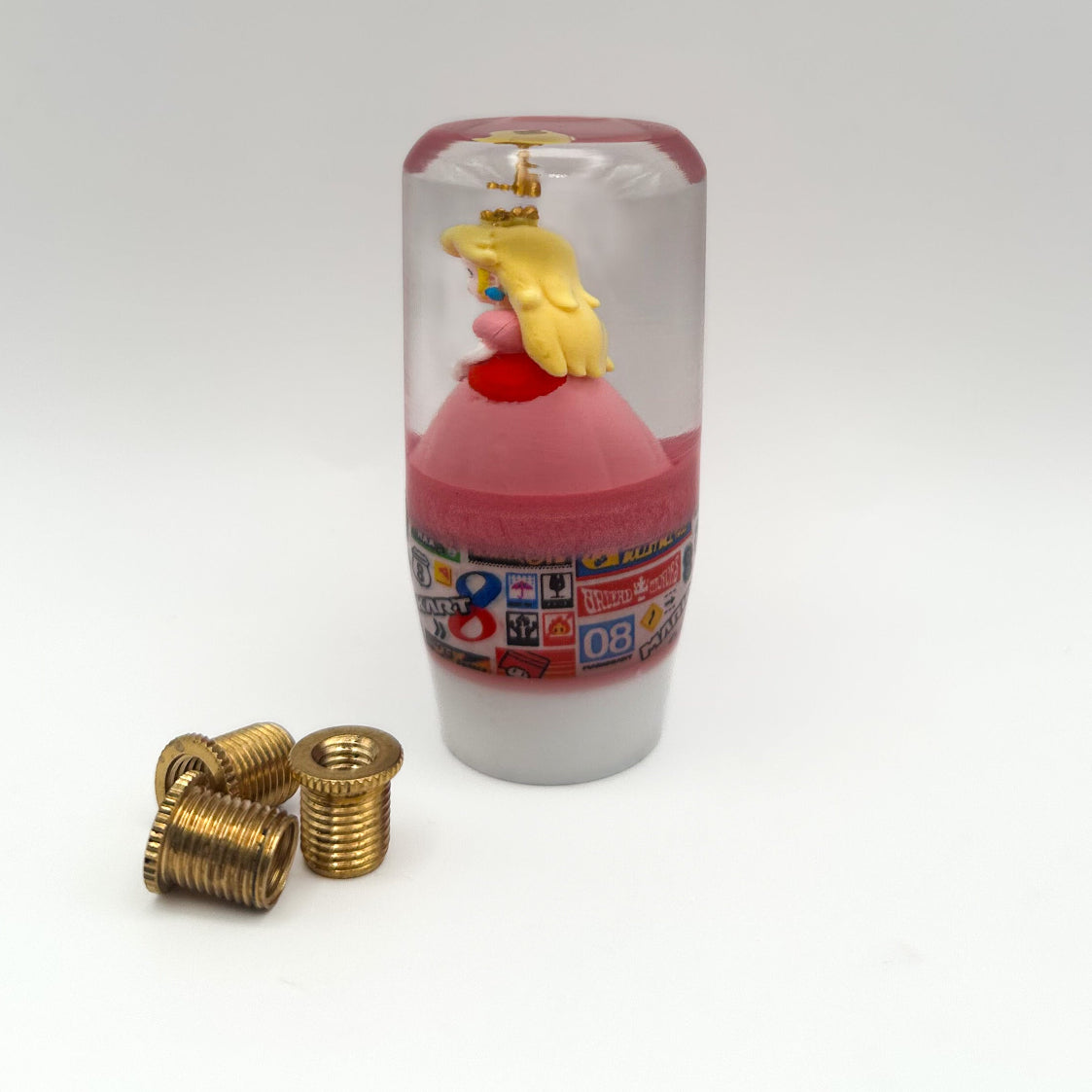 custom princess peach Mario kart shift knob for manual universal cars