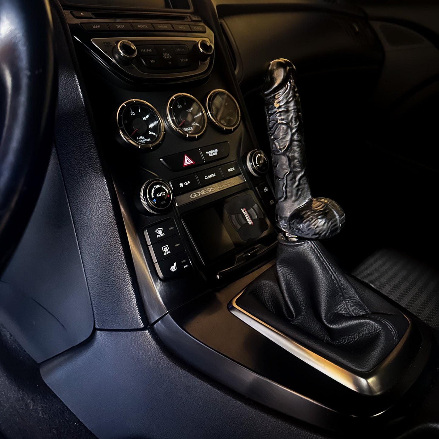 black penis dildo shift knob for manual cars that is shaped like a dick and is a perfect gag gift