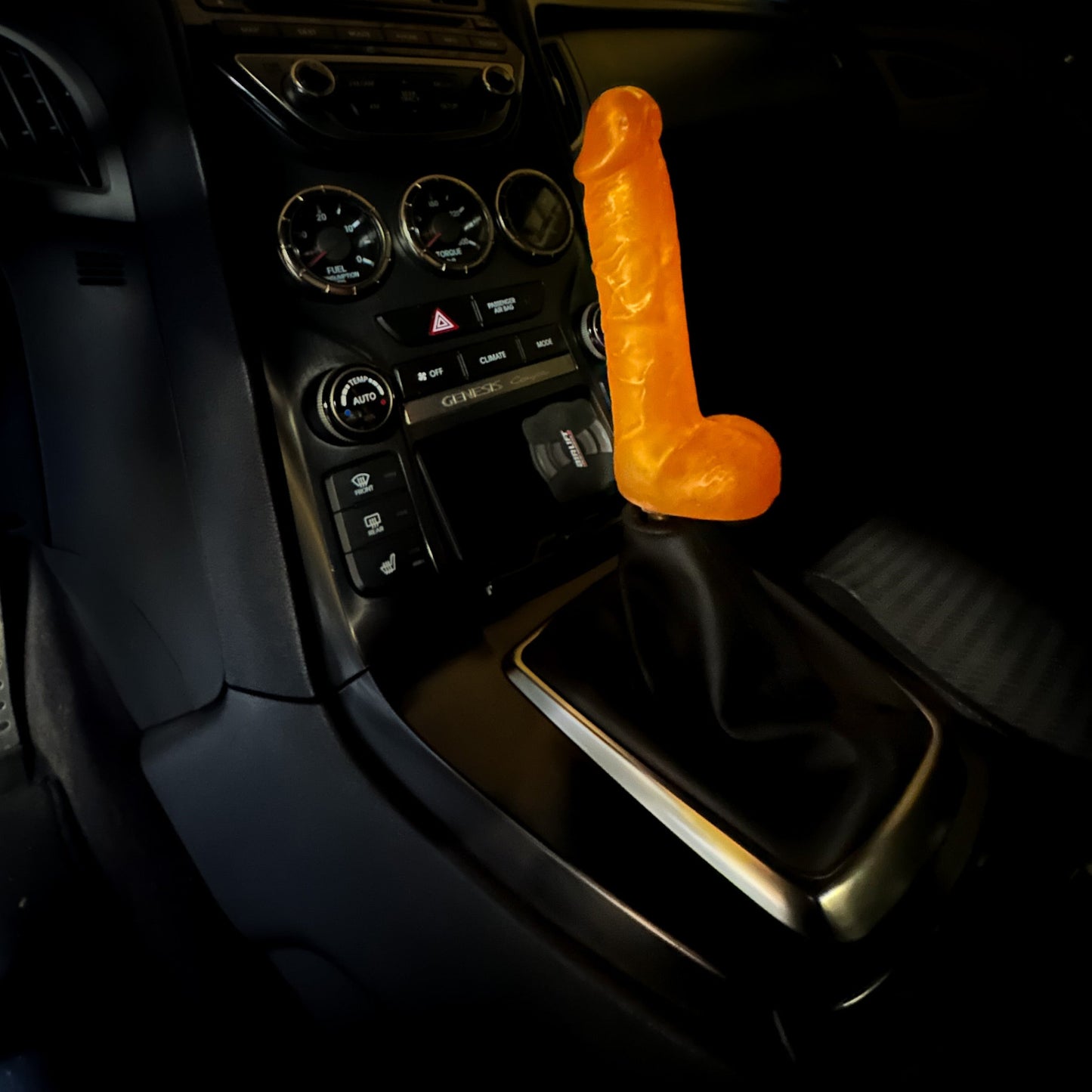 orange dildo penis shift knob shaped dick for manual cars and gag gifts