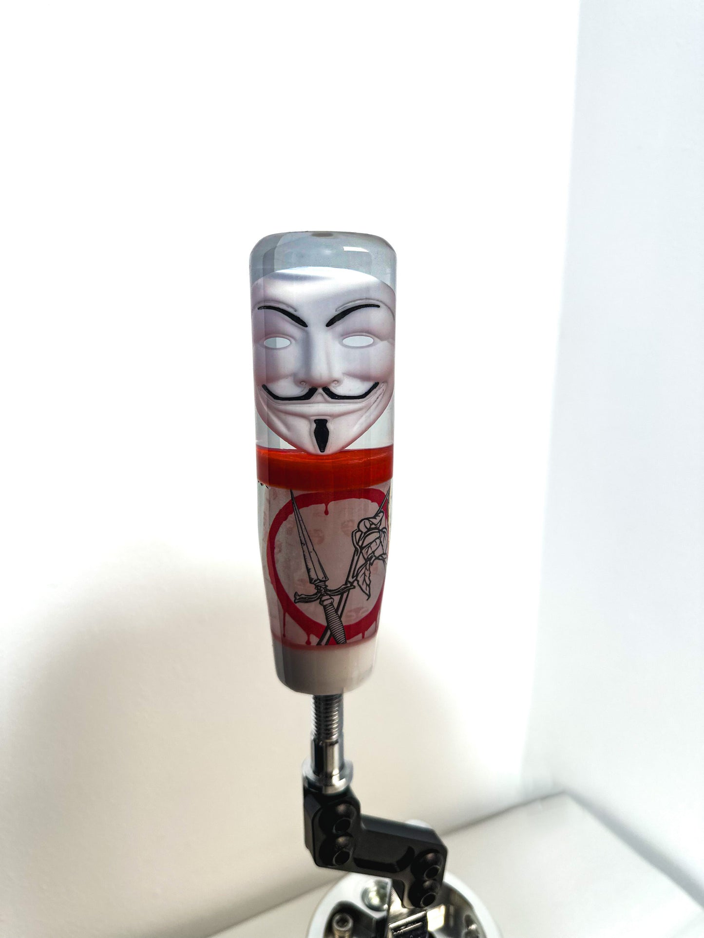 Shop the V for Vendetta Shift Knob featuring Guy Fawkes mask in resin. Weighted and fits most manual & automatic vehicles with included adapters for universal fit.