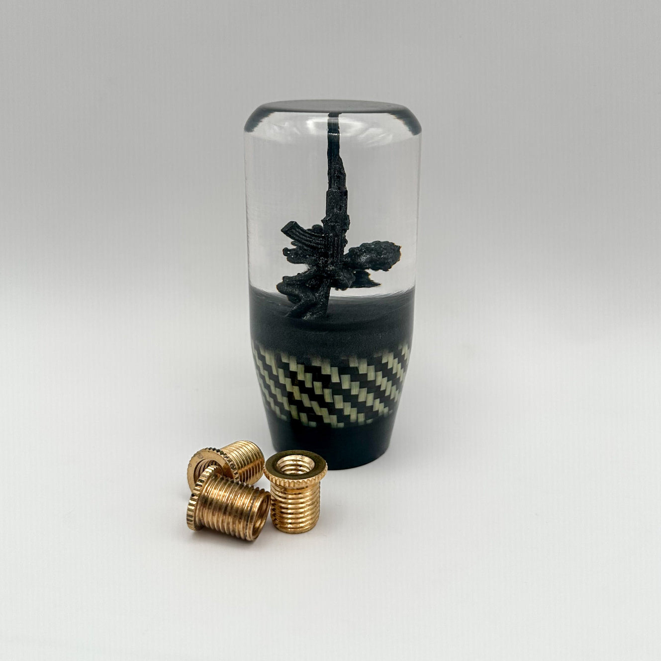 custom yellow gold carbon fiber shift knob for gear shifters on manual universal cars