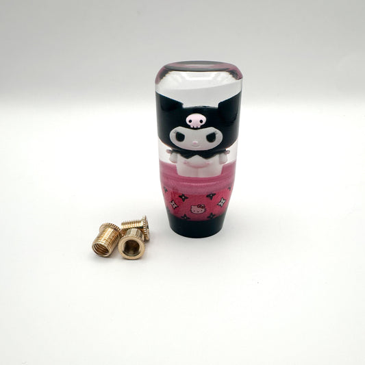 Tumbler Hello Kitty Kuromi with cartoon character design on a white background