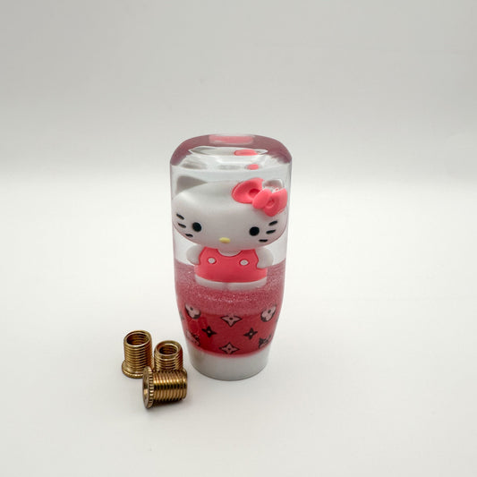 hello kitty kuromi shift knob that is anime and pink and sparkly and girly