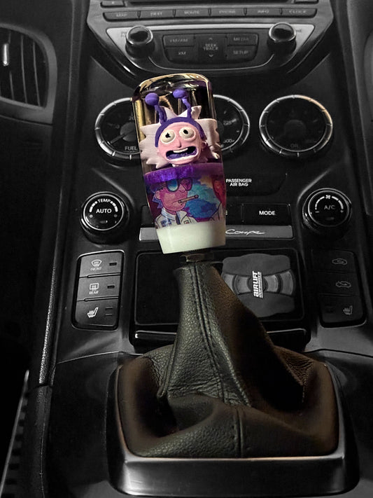 shift knob featuring rick sanchez pastel colors universal best shift knob made in usa 
